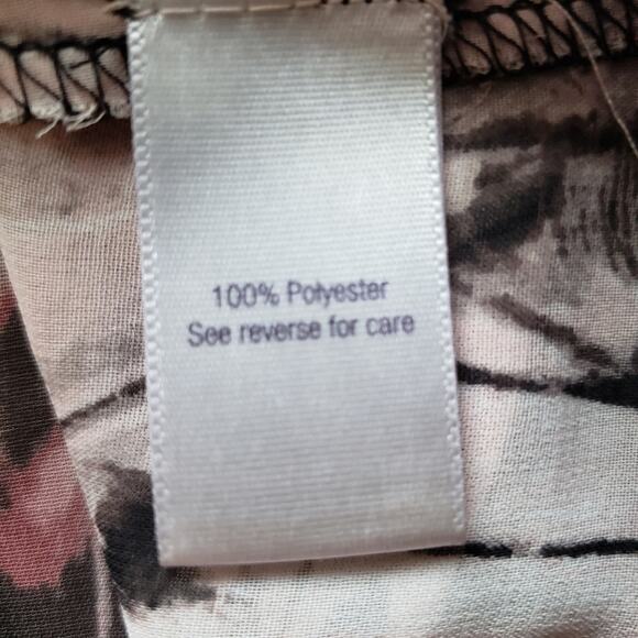 Jennifer Lopez Abstract Pintuck Chiffon Tie Blouse - Picture 13 of 13